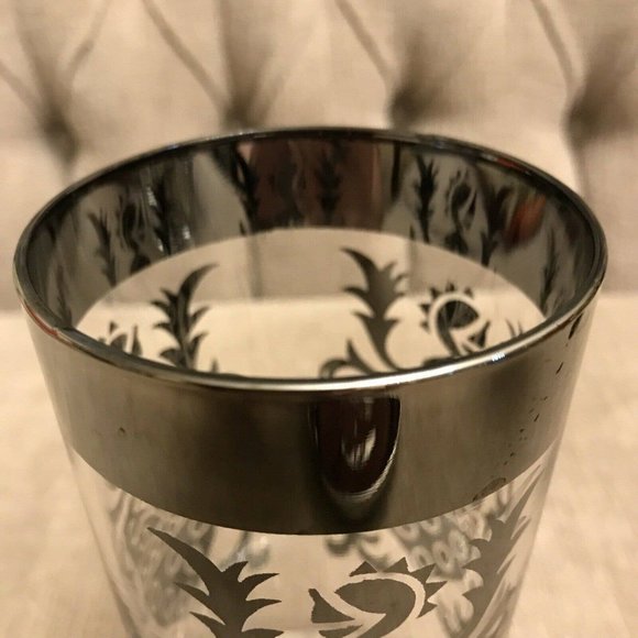 VTG Kimiko Guardian Knight Silver Cocktail Set Of 4 Glasses + Coasters Caddy. - Picture 3 of 10